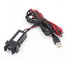 Dual Double Twin 2 USB 12V In Car Audio Input Power Socket Charger Adapter for Toyota