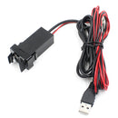 Dual Double Twin 2 USB 12V In Car Audio Input Power Socket Charger Adapter for Toyota