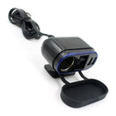 1 Set 12V Motorcycle Car Cigarette Lighter with Power Plug Socket Charger Twin USB Charging