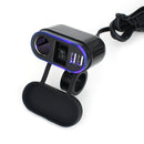 1 Set 12V Motorcycle Car Cigarette Lighter with Power Plug Socket Charger Twin USB Charging