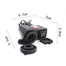 12Volt 5V 2.1A Dual USB Motorcycle Cigarette Lighter Socket Plug Charger Power Adapter