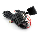 Waterproof Motorcycle Dual USB Charger Adapter Charging Port 12V to 5V/2.1A for Cellphone Tablets GPS and Other Devices