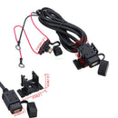 Waterproof Motorcycle USB Charger Adapter Charging Port 12V to 5V/2.1A for Cellphone Tablets GPS and Other Devices