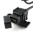Waterproof Motorcycle USB Charger Adapter Charging Port 12V to 5V/2.1A for Cellphone Tablets GPS and Other Devices