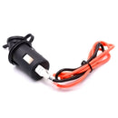 Waterproof Cap 12V Cigarette Lighter Socket Power Plug Wiring Kit for Car Motorbike Boat