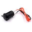 Waterproof Cap 12V Cigarette Lighter Socket Power Plug Wiring Kit for Car Motorbike Boat