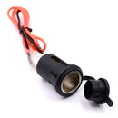 Waterproof Cap 12V Cigarette Lighter Socket Power Plug Wiring Kit for Car Motorbike Boat