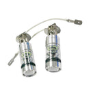 2 Piece H3 100W Super Bright Ice Blue LED Fog Tail Turn DRL Car Light Lamp Bulb