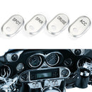 Chrome Brushed Rocker Switch Cover For Harley Electra Glide FLHTCU 1996-2013