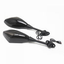 1 Pair Rearview Side Mirrors With LED Turn Signal Light for Honda CBR600/1000 Motorcycle Replacement Body Parts