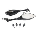 1 Pair Motorcycle Rear View Side Mirrors With Turn Light Screw Adapters