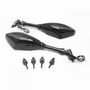 1 Pair Motorcycle Rear View Side Mirrors With Turn Light Screw Adapters