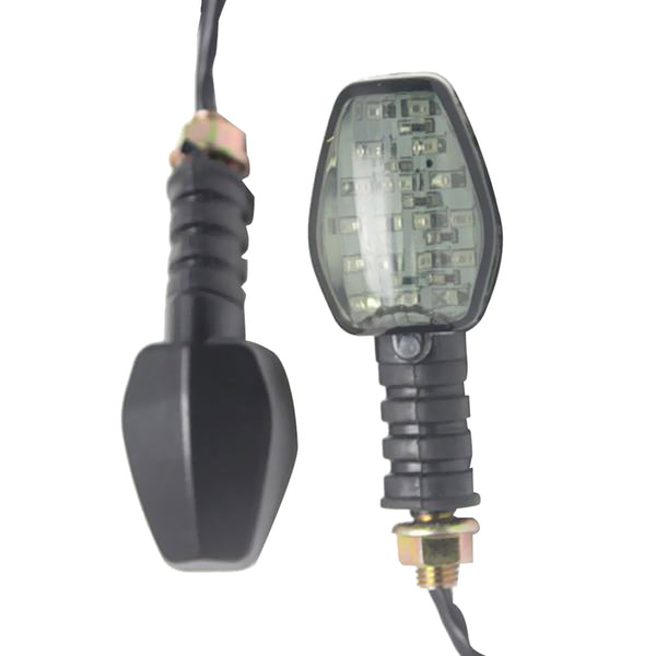 2 Piece Motorbike LED Turn Signal Light Amber Indicator With Smoke Lens