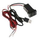2-USB Charger/Audio Port Interface for Toyota Scion Lexus Blank Switch Hole
