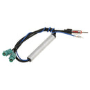 2-FAKRA Two Way to Single Din Car Radio Aerial Antenna Adaptor for Audi VW