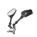 1 Pair Motorcycle Rear View Convex Blindsight Multi Angle Adjustable Billet Aluminum Rear View Side View Mirrors Skull Claw Style Universal Fit