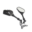 1 Pair Motorcycle Rear View Convex Blindsight Multi Angle Adjustable Billet Aluminum Rear View Side View Mirrors Skull Claw Style Universal Fit
