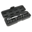 Bicycle Bike Torque Wrench 1/4'' Drive Hex Socket Bit Set Repairing Spanner