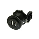 12V-24V Car Motorcycle Dual Port USB Charger Power Outlet With Wires