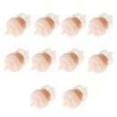 10 Pieces Universal Motorcycle Engine Gas Oil Fuel Filter for 1/4'' 6mm Hose Plastic