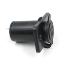 DC12V-24V Car Motorcycle Boat Dual USB Power Charger Socket with Cover Black