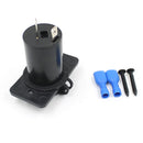 DC12V-24V Car Motorcycle Boat Dual USB Power Charger Socket with Cover Black