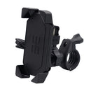 Universal Motorcycle Cell Phone GPS Handlebar Mount Holder with USB Charger