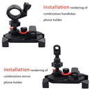 Universal Motorcycle Cell Phone GPS Handlebar Mount Holder with USB Charger
