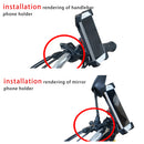 Universal Motorcycle Handlebar Phone Holder GPS Stand for 3.5''-7'' Phone