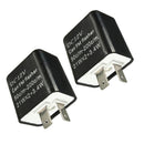 2Piece Motorcycle 12V 2 PIN Turn Signal LED Flasher Blinker Adjustable Relay