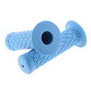 1 Pair Vintage Rubber Motorcycle Handlebars Grips 7/8 22mm Universal Blue