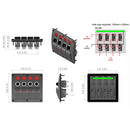 Marine Electric 4 Gang Red LED ON-OFF Rocker Push Switch Panel for Boat RVs
