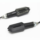 2 Piece Universal LED Turn Signal Lights 8mm Thread Smoke Lens for 12V Motorcycle