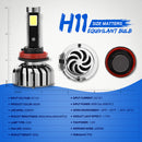 1 Pair N7 H11 4-LED Headlight Headlamps Bulbs Conversion Kit 6000K Pure White