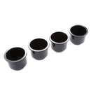 4 Piece Universal Black Boat Plastic Cup Drink Can Holder for Boat Marine RV