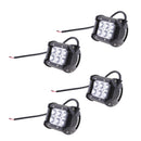 4 Pieces 18W LED Work Light Bar Flood 4WD Lamps Bulbs for Car Truck - White