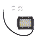 4 Pieces 18W LED Work Light Bar Flood 4WD Lamps Bulbs for Car Truck - White