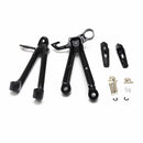 Left & Right Rear Foot Peg Assembly Replacement for Suzuki GSXR1000 2005-2006 Black