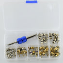 40 Pieces A/C System Schrader Valves with Remover Tool Kit For R12/ R134A HVAC