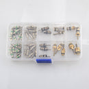 55pcs A/C AC Schrader Valve Cores Assortment for R134a R12 7 Kinds HVAC Kit