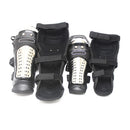 4Pieces Steel Motorcycle Racing Motocross Knee Protector Elbow Shin Pads Guards Support