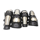 4Pieces Steel Motorcycle Racing Motocross Knee Protector Elbow Shin Pads Guards Support