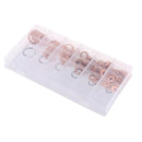 110 Piece 6 Sizes Heavy Duty Auto Copper Washer Assorted Oil Brake Clutch Line Seal in Box