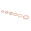 110 Piece 6 Sizes Heavy Duty Auto Copper Washer Assorted Oil Brake Clutch Line Seal in Box