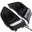 Pair Blue LED Daytime Running Light DRL Foglamp for Honda Fit 2014-2016