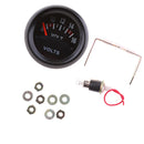 Waterproof DC12V 52mm Car Voltmeter Pointer Gauge Meter & Yellow Bulb & Bracket