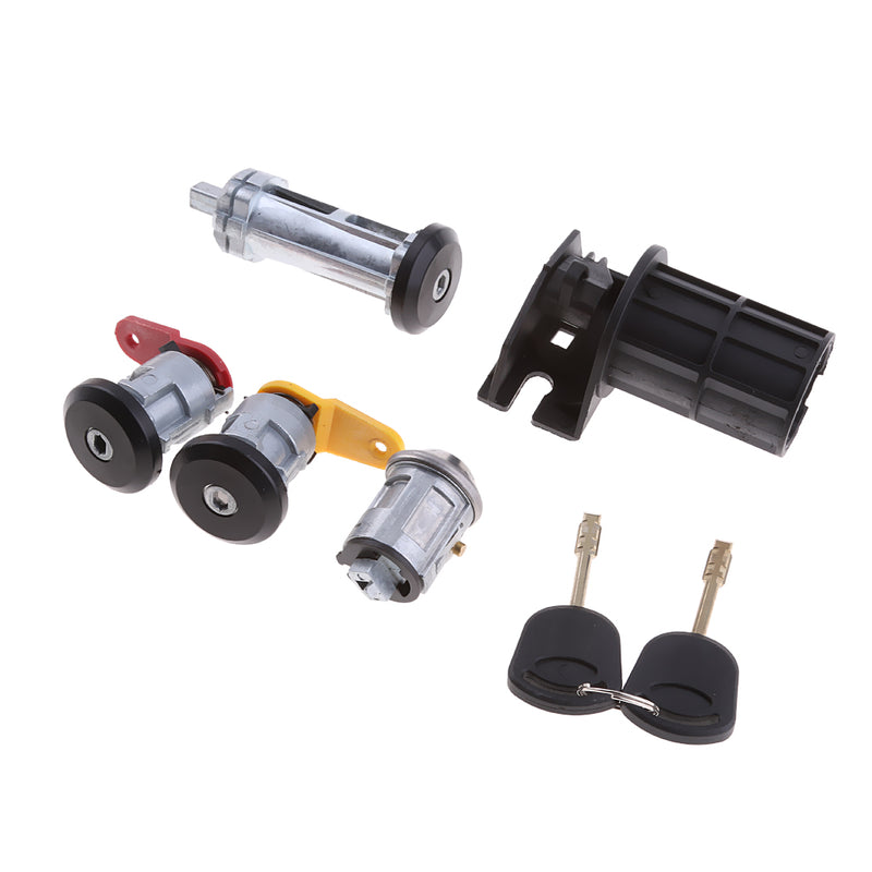 1 Set Ignition/Doors/Trunk Lock Key Cylinder Set With Keys for Ford Festiva