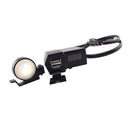 Motorcycle GPS Cell Phone Dual USB Power Socket Charger + Red LED Voltage Voltmeter