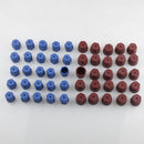 50 Pieces AC A/C Charging Port Service Caps R134a R12 13mm & 16mm Red Blue