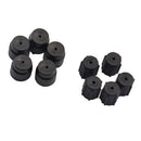 10 Pieces AC A/C Charging Port Service Caps R134a R12 13mm & 16mm Black
